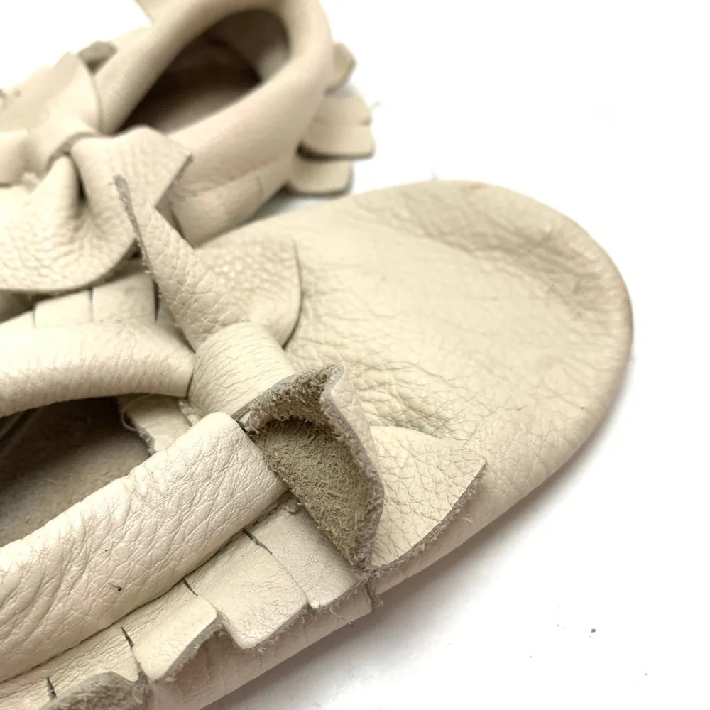 GENUINE LEATHER Soft Baby Moccasins Shoes Slippers